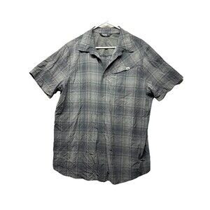 Outdoor Research Shirt Mens XL Gray Plaid Astroman S/S Sun Button Up Hiking